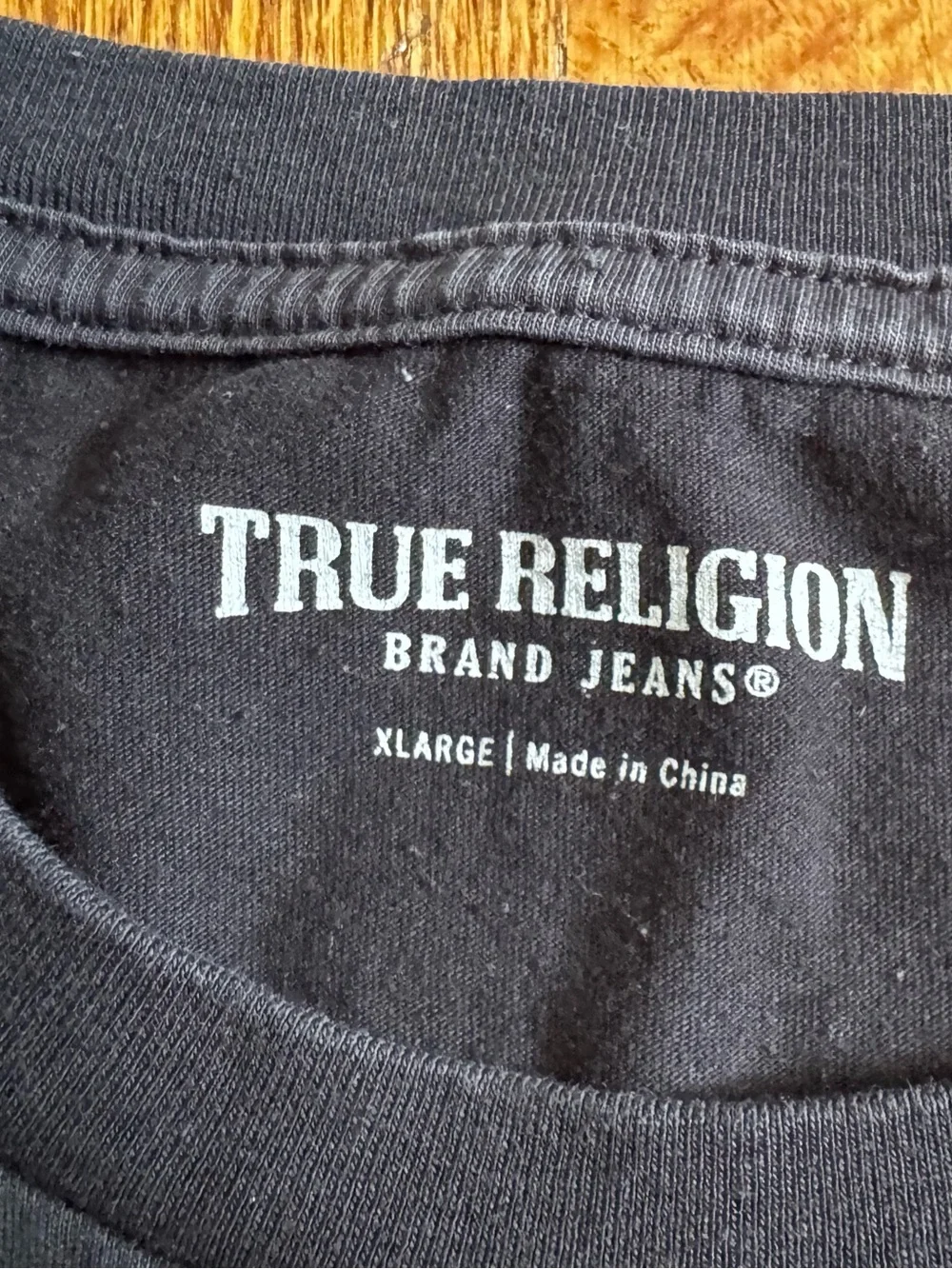 True Religion Crafted With Pride Buddha Guitar Graphic T-Shirt Black XL Mens